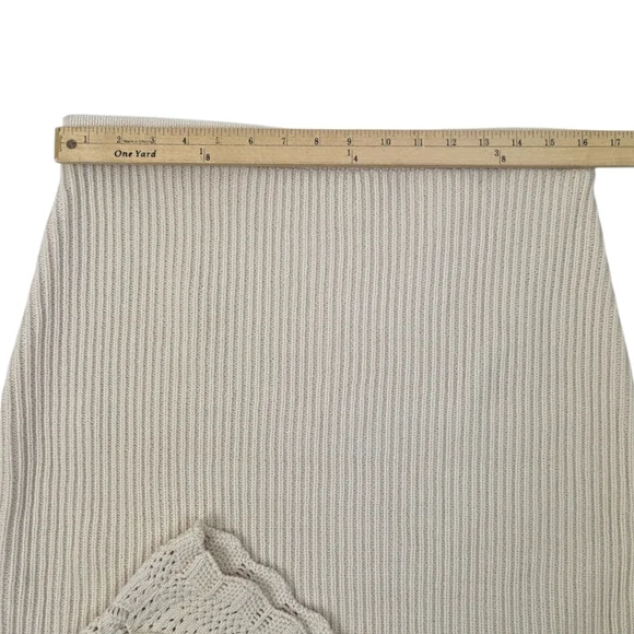 House of Harlow 1960 Sweater Set Crop Top Pencil Skirt NEW Womens Large Ivory - Picture 14 of 16